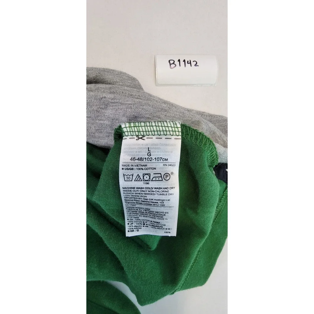 Banana Republic Mens Color Block Polo Shirt Green Navy‎ White Gray Size L